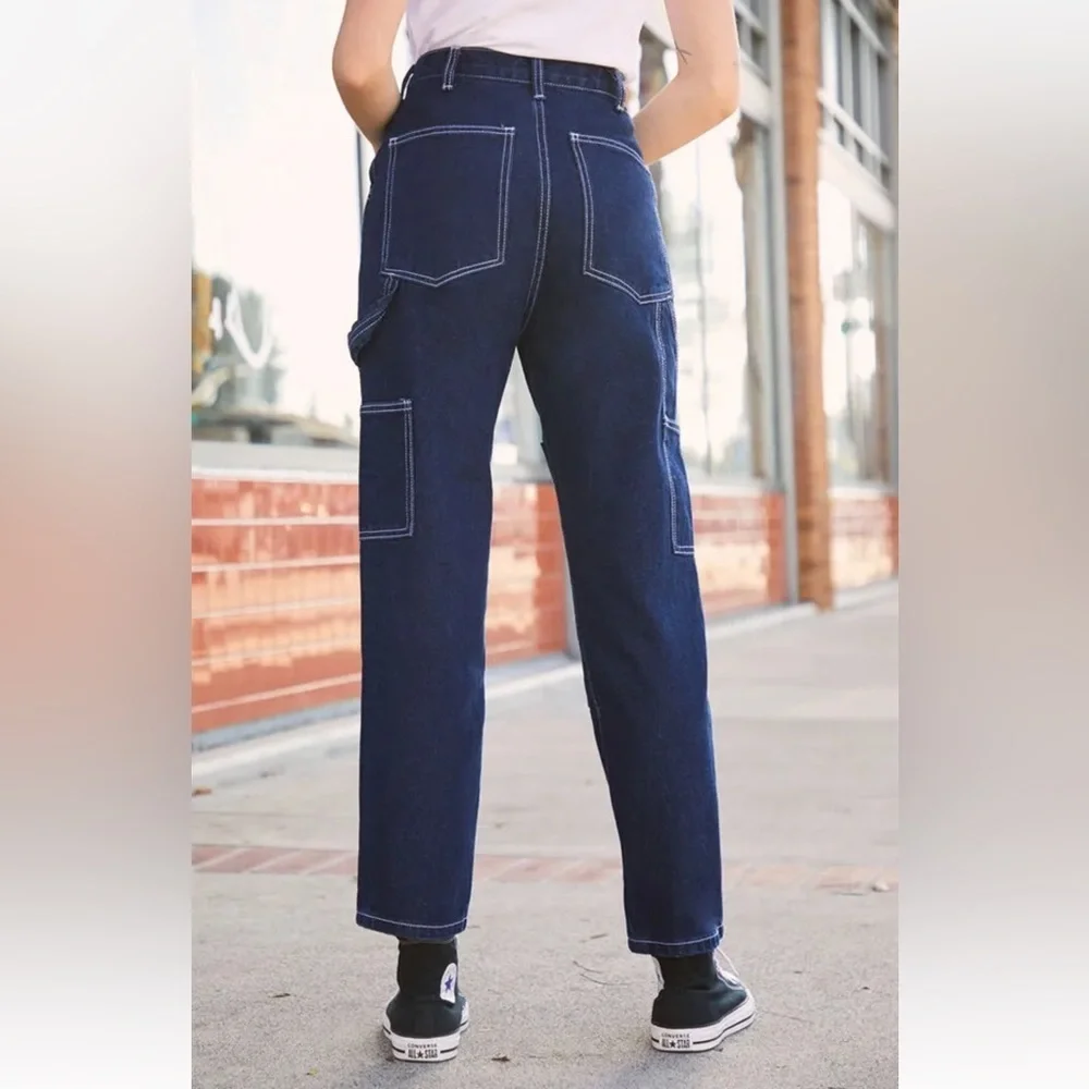 Brandy Melville Ariana Painter Cargo Jeans Small Carpenter Straight Leg